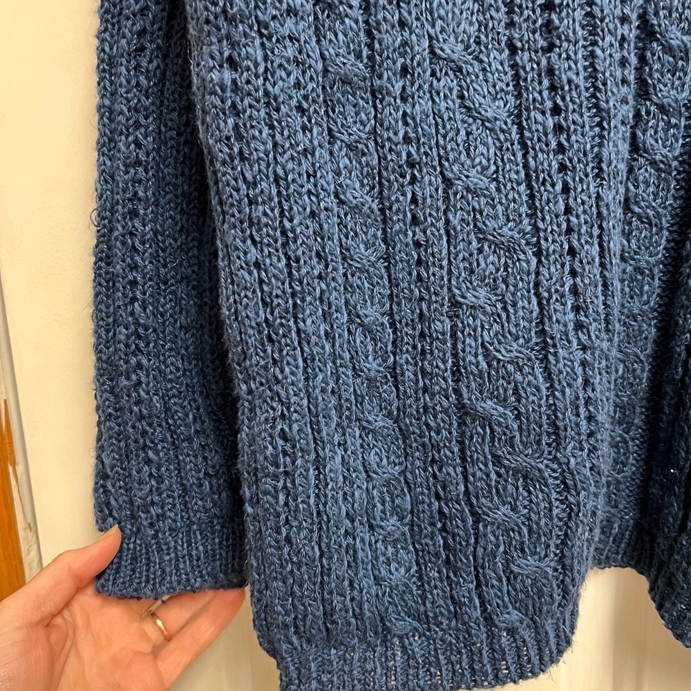 Hackett & Turpin Blue Ireland Cable Knit Sweater - Picture 2 of 11